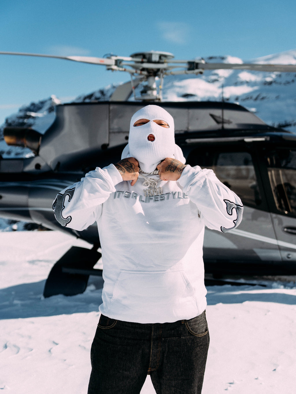 Backrocker Hood White & Grey