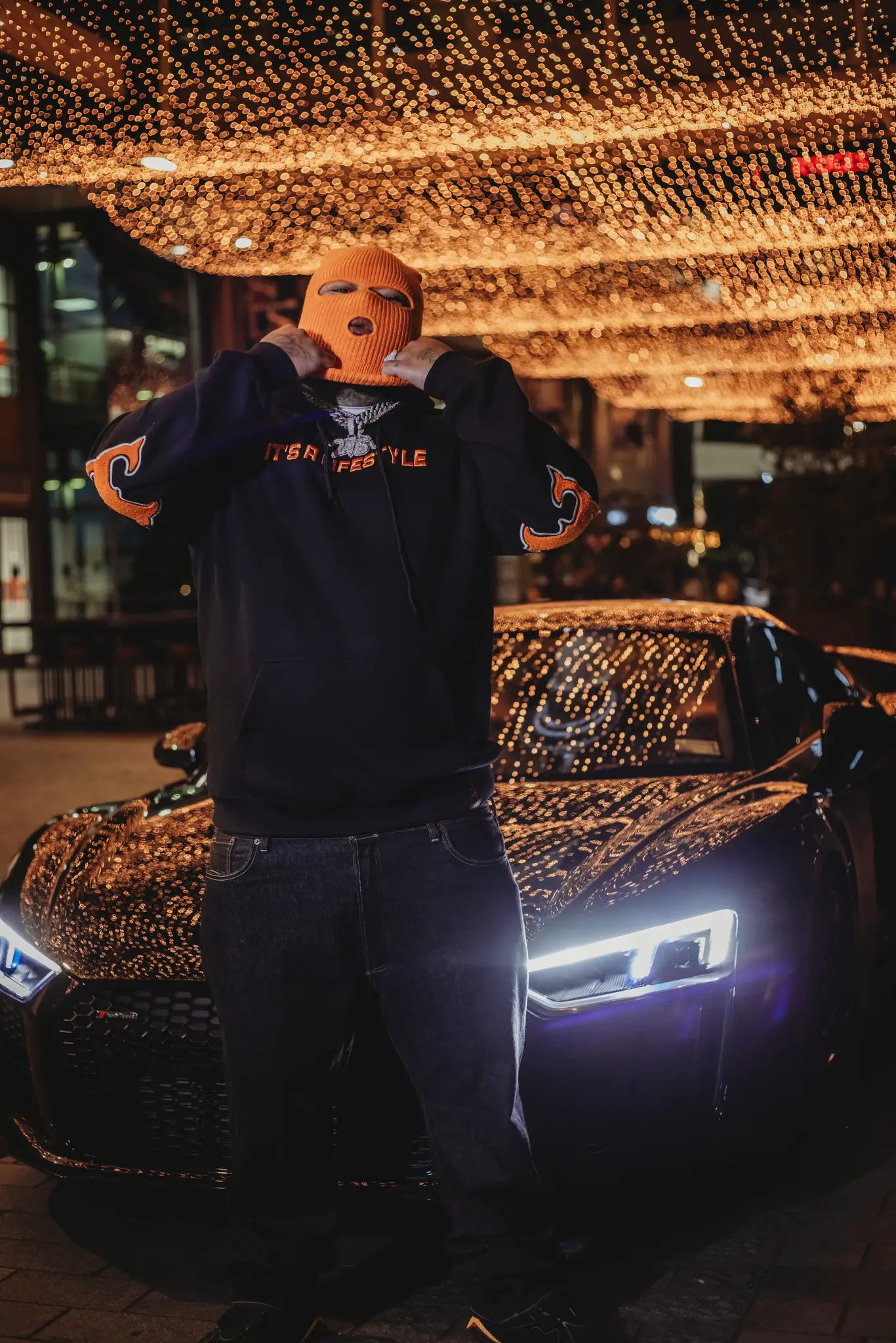 Backrocker Hood Black & Orange